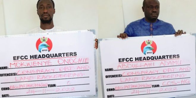 EFCC arrests two alleged land racketeers in Abuja