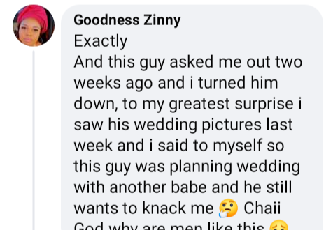 I saw his wedding pictures two weeks after he asked me out - Nigerian lady shares her experience with a man