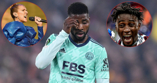 Kelechi Iheanacho gives up after attempting to match Céline Dion's vocals