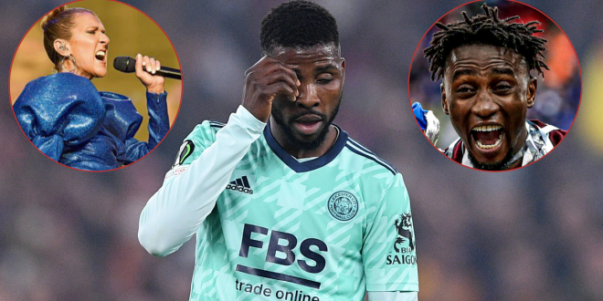 Kelechi Iheanacho gives up after attempting to match Céline Dion's vocals