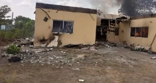 PVCs and other items destroyed as fire guts INEC office in Ebonyi (photos)