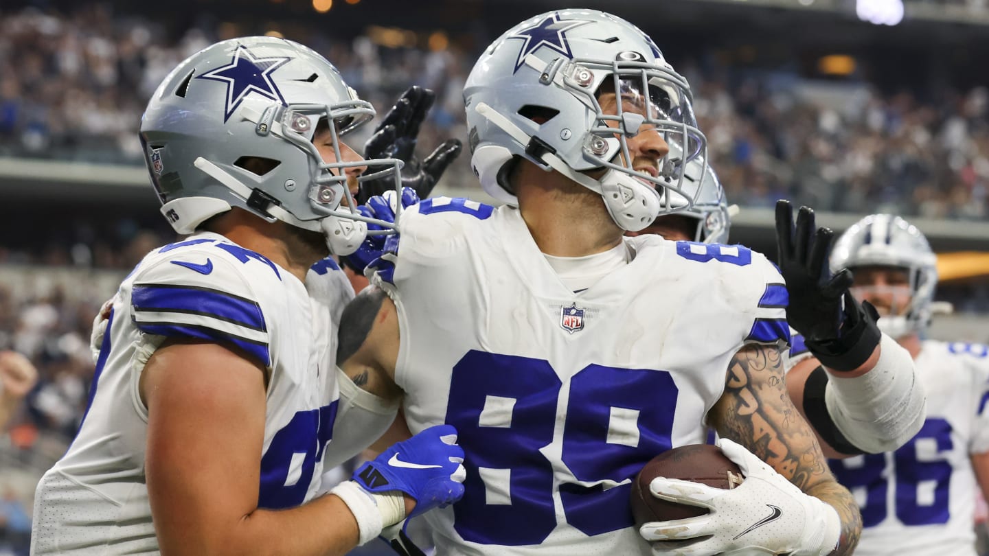 Peyton Hendershot and the Dallas Cowboys Tight Ends Invented a Whack-a-Mole Touchdown Celebration