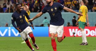 Photos: Giroud equals record as holders France beat Australia 4-1