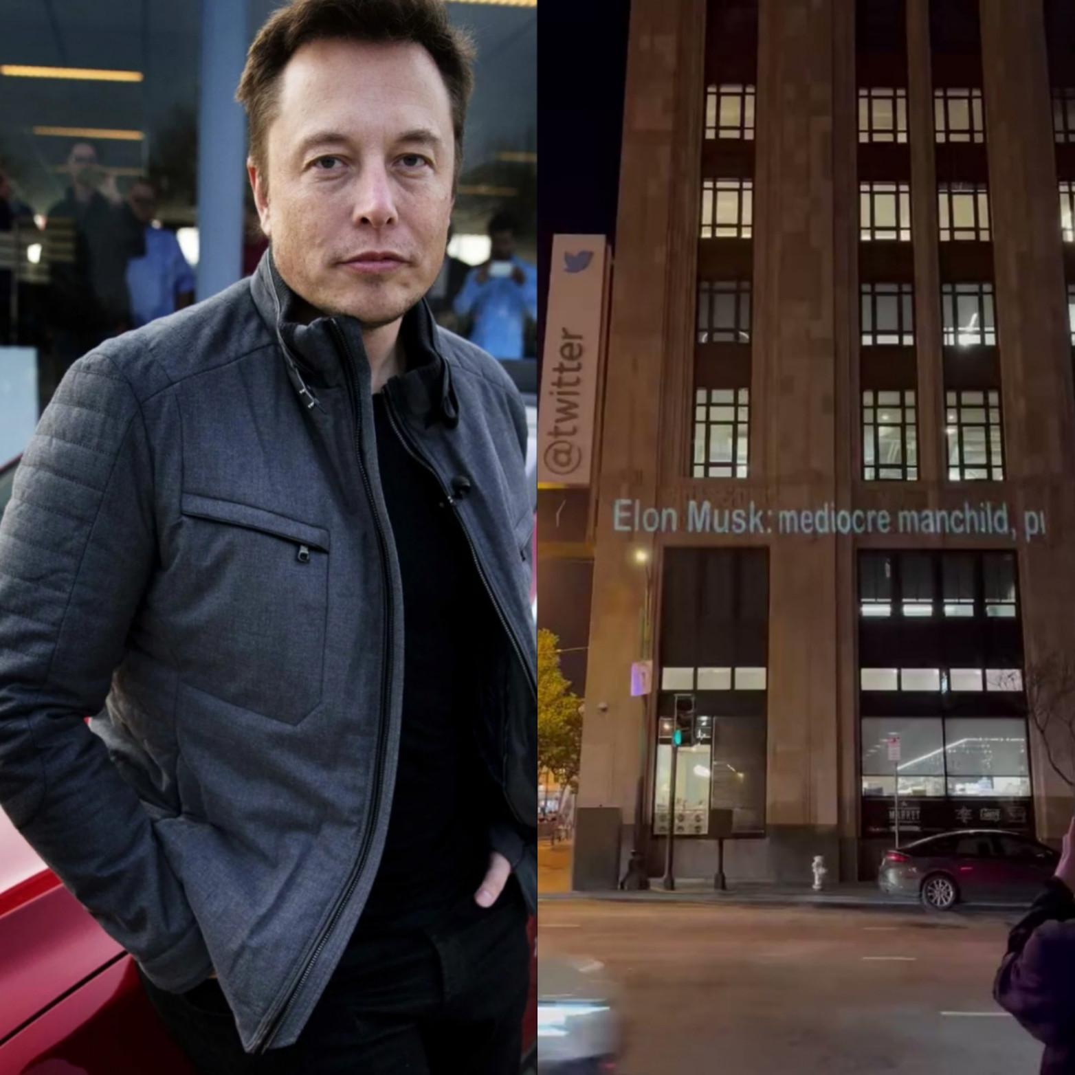 Projection calling Elon a
