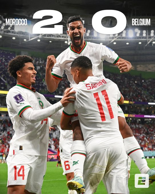 Qatar 2022: Morocco secure first world cup victory in 24-years with shocking 2-0 win over Belgium (video)