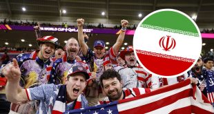 United States fans show their support prior to the FIFA World Cup Qatar 2022 Group B match between USA and Wales at Ahmad Bin Ali Stadium on November 21, 2022 in Doha, Qatar