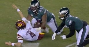 VIDEO: Taylor Heinicke Celebrates Incredibly Dumb Game-Clinching Penalty on the Eagles