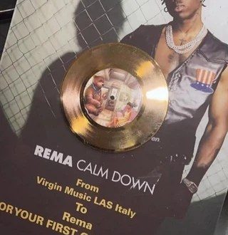 'Calm Down' by Rema certified Gold in Italy