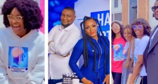 ‘I Went Mad’ – ChaCha Eke Storms Church With Husband, Recounts Mental Illness Episode