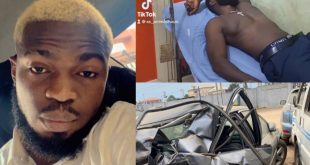 Actor Ayo Silver Animashaun escapes death after trailer crushed his car
