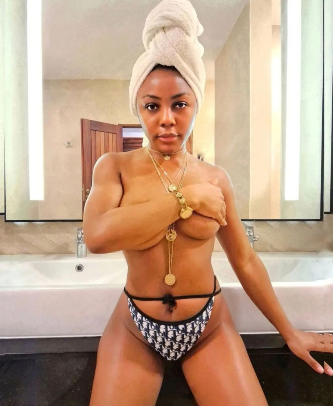 BBNaija star, Ifuennada poses topless in sultry new photos