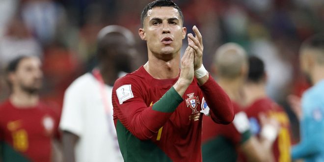 Cristiano Ronaldo of Portugal after the match at the FIFA World Cup Qatar 2022 Round of 16 match between Portugal and Switzerland at Lusail Stadium on December 6, 2022 in Lusail City, Qatar.