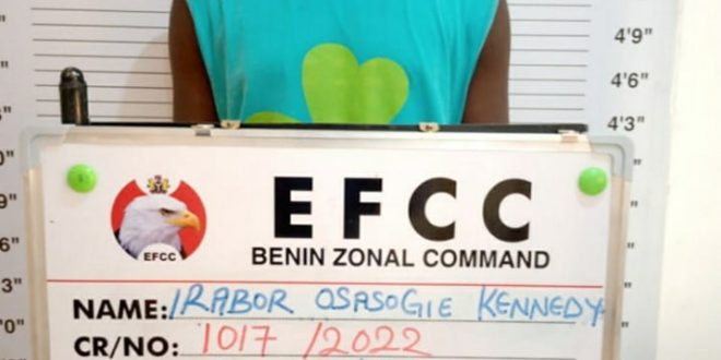 EFCC arrests 21-year-old man for duping German woman of ?17,000 after offering to help her recover ?68k from a fraudster