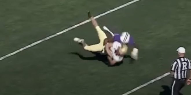 ESPN Announcer Can't Stop Laughing at FCS Kicker Getting Lit up on a Fake Field Goal