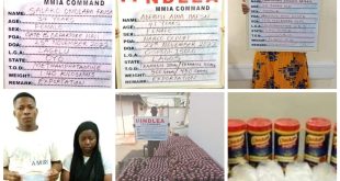 Grandma, two other women arrested as NDLEA seizes tramadol, cannabis, 2000 bottles of codeine and 1.4 kg Meth concealed inside custard tins