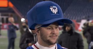 Josh Allen Wearing a Big Hat Just Screams 'Playoff Loss'