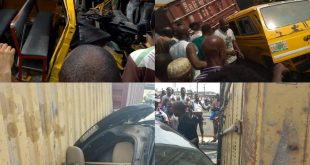 Many feared dead as 40-feet containers fall on cars in Lagos (photos/video)