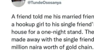 Married man in trouble after hookup girl he took to his single friend
