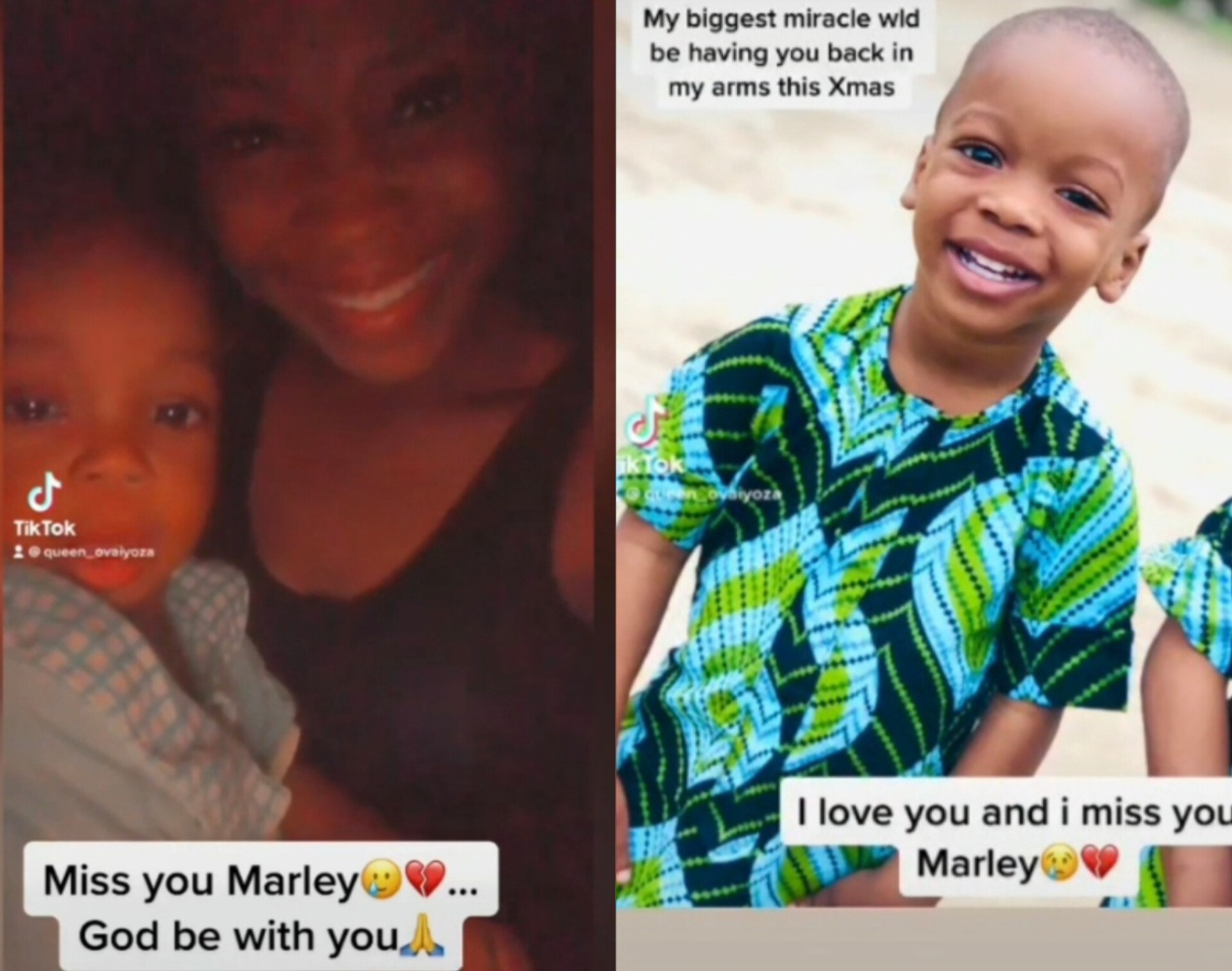 'My biggest miracle would be having you back in my arms this Christmas' - Mother of 2-year-old boy abducted in front of his grandmother's shop says