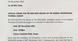NPFL: IMC gives Clubs deadline to complete licensing ahead of the new season