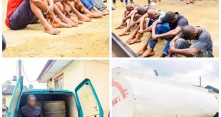 NSCDC arrests five suspected oil thieves, impounds two trucks and four vehicles with illegal petroleum products in Rivers
