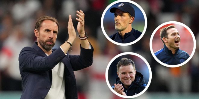 Next England manager odds: Who will become the next England manager after Gareth Southgate? Gareth Southgate, Head Coach of England celebrates following his team