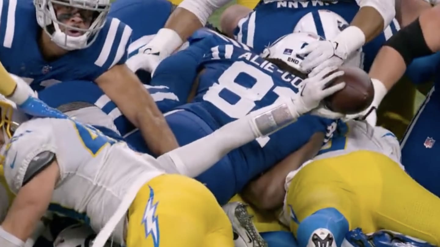 Nick Foles Sticking the Football Out of a Pile is a Hilarious Image to Cap the Colts' Season