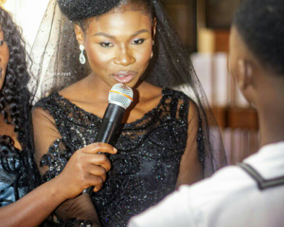 Nigerian bride rocks a black dress to her wedding (photos)