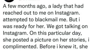 Nigerian man recounts how a lady he met on Instagram and invited to his house accused him of rape after refusing to consent to her offer of transactional sex
