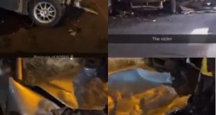 One person killed after reckless driver rams into another car while running from a petrol station where he bought N3000 fuel and refused to pay (video)