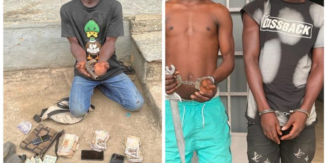 Police arrest three-man gang for robbing pedestrians in Lagos