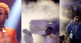 Reactions trail Portable after pulling up stage in a coffin