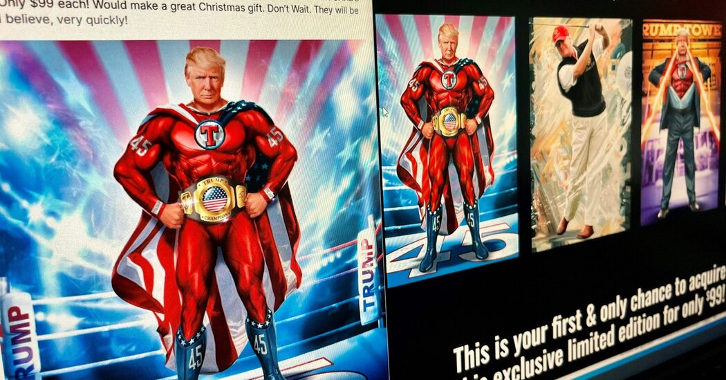 Trump Sells a New Image as the Hero of $99 Trading Cards