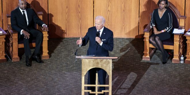 A Year After a Fiery Voting Rights Speech, Biden Delivers a More Muted Address