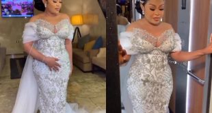 Actress, Nkiru Sylvanus looks stunning in second look for her wedding reception (video)