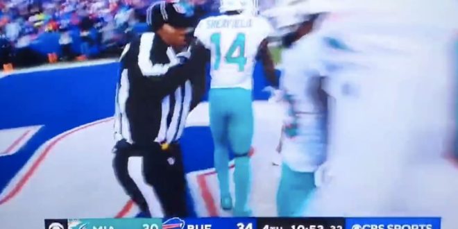 Bills-Dolphins Ref Scared by Spike in Endzone
