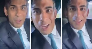 British Prime Minister, Rishi Sunak fined for failing to wear seatbelt in social media video