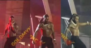 Burna Boy kicks a fan off stage during his Lagos show