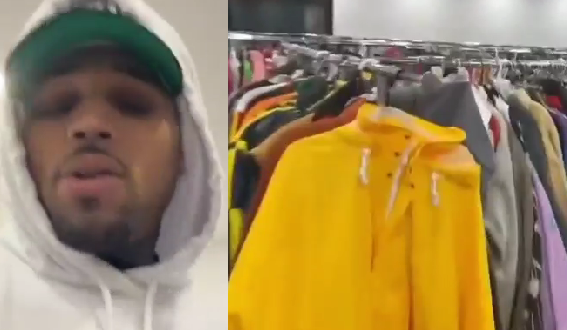 Chris Brown builds department store outside his house to store his many clothes
