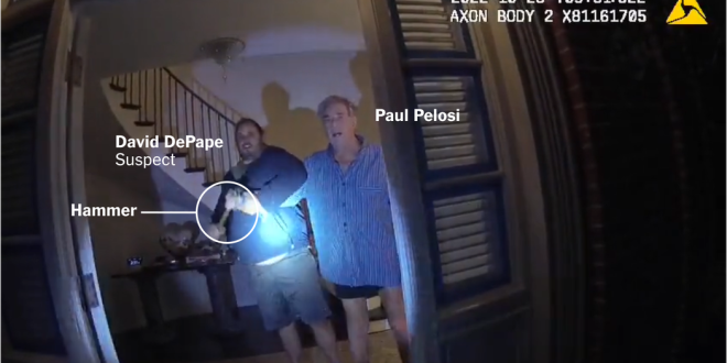 Court Releases Video of Paul Pelosi Hammer Attack, Adding Chilling Details