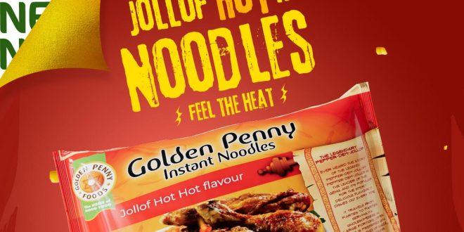 FMN Iconic brand, ‘Golden Penny Noodles’ introduces a new spicy flavour in its range of noodles, – the all new jollof hot hot flavour!