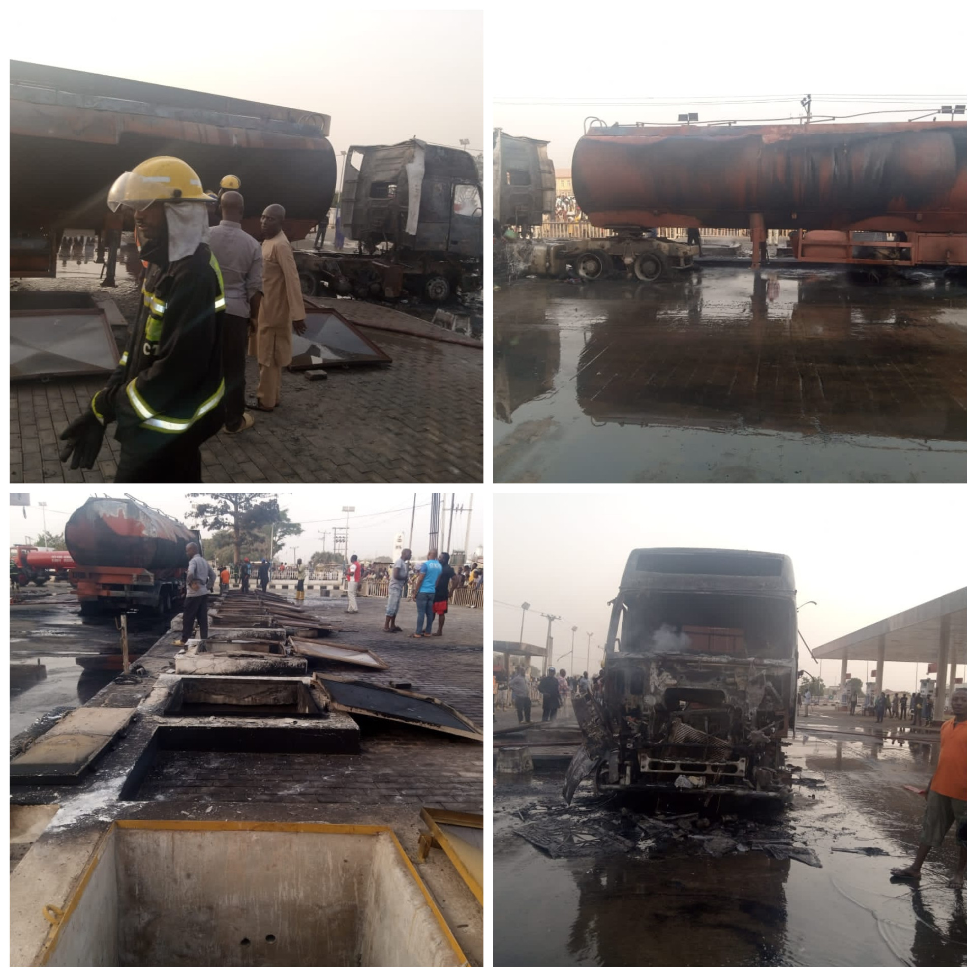 Fire guts fuel station along Abuja-Lokoja Expressway