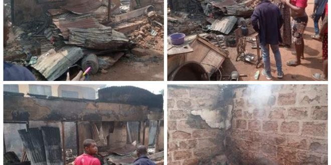 Five escape death as fire razes apartment in Anambra
