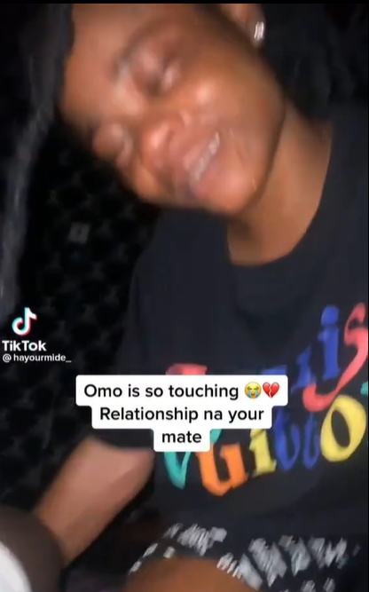 Heartbroken lady cries her eyes out over her boyfriend who cheated on her
