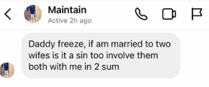 Is it a sin for a man to engage his two wives in a threesome- man inquires from OAP DaddyFreeze