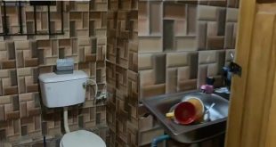 Kitchen built inside toilet in a self-contained apartment in Ibadan (video)