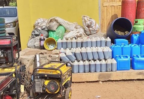 NDLEA dismantles clandestine skuchies lab in Ogun, recover equipment used to mass produce the dangerous new psychoactive substance (video)