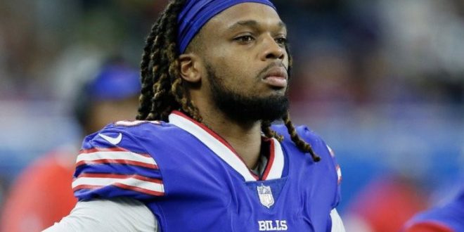 NFL star Damar Hamlin collapses on field during a match