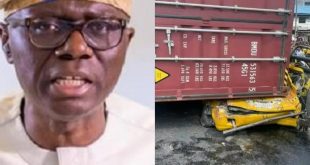 Ojuelegba container accident: Gov Sanwo-Olu orders trial of truck owner and driver