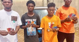 Police arrest four-man fraud syndicate, recover 15 ATM cards in Delta